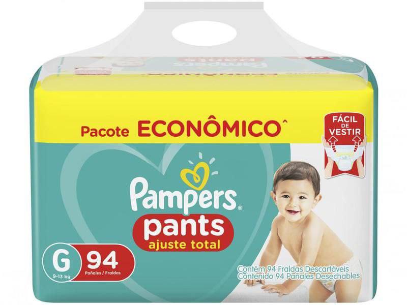 Fralda Calça Pampers Pants Ajuste Total G com 94