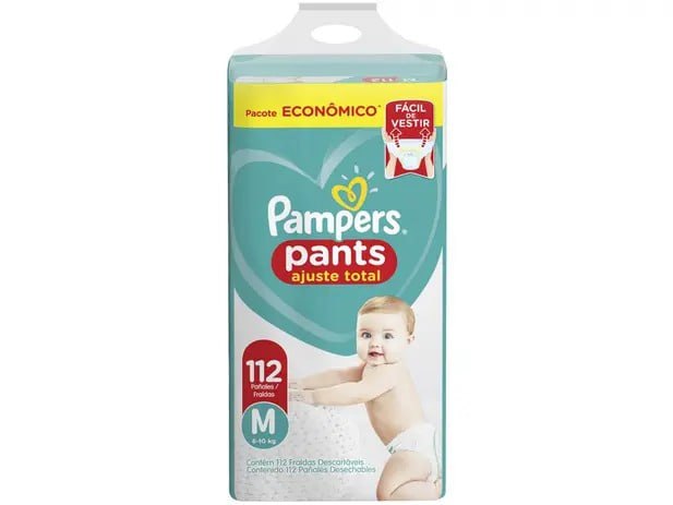 Fralda Calça Pampers Pants Tamanho M - 112 Unidades
