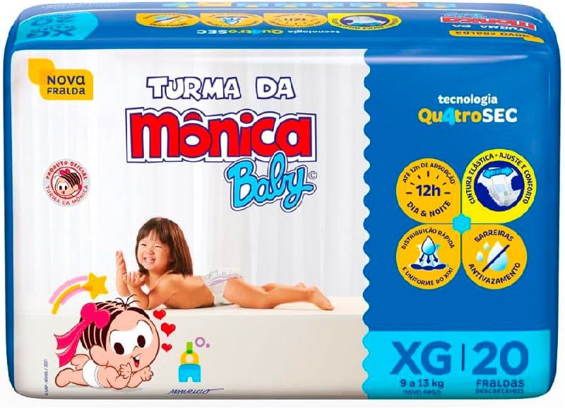 Fralda Turma da Mônica Baby