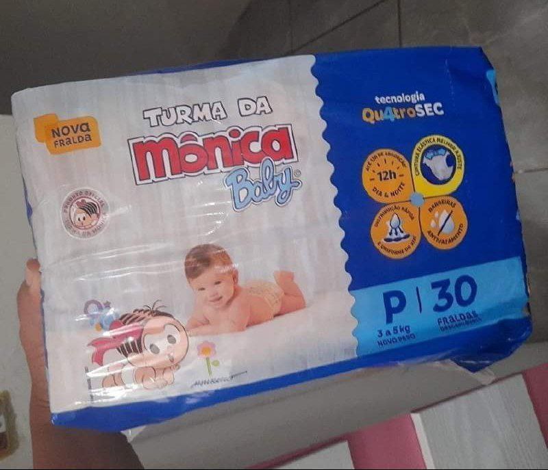 Fralda Turma da Mônica Baby Jumbo P 30 Unidades