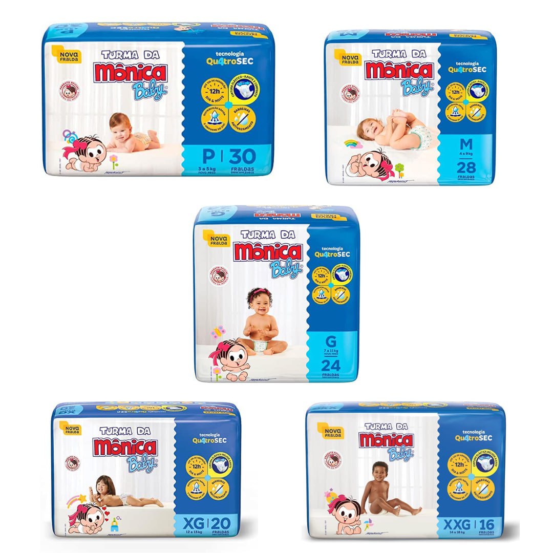 Fralda Turma da Mônica Baby Jumbo
