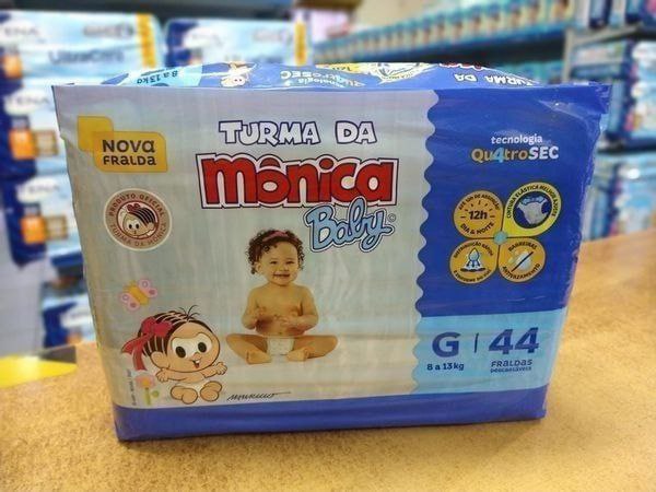 Fralda Turma da Mônica Baby Mega G 44 Unidades