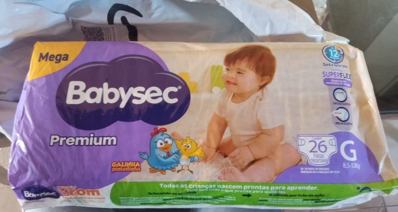 Fraldas Babysec Premium Galinha Pintadinha Flexi Protect, G, 26 Unidades