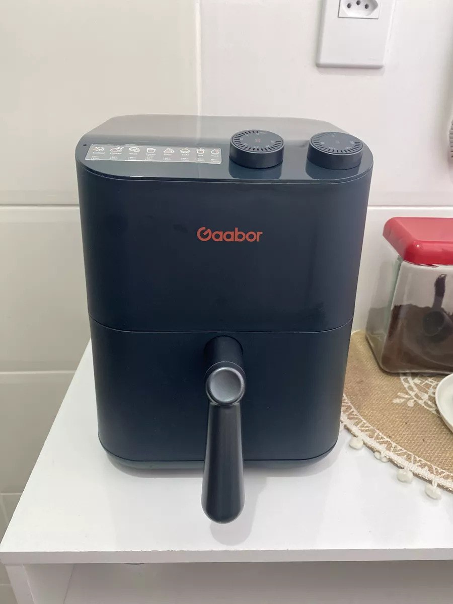 🔹Fritadeira Elétrica Air Fryer Gaabor GA-M4D02A 1200W 3,5L Sem Óleo Grafite - 110v