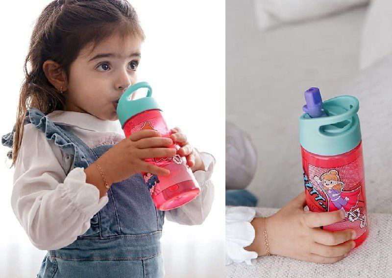 Garrafa Com Canudo Super-Heroínas - Buba 350ml