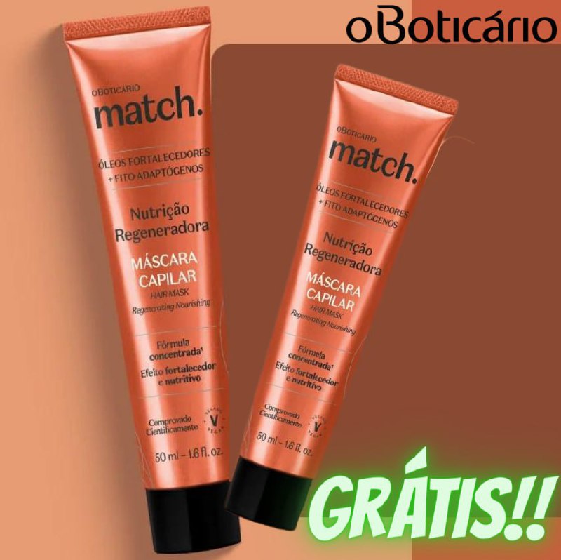 GRÁTIS 🏃🏻‍♀️🏃🏻‍♂️🏃🏻 COOOOOORREEEEEEEEEEEE Máscara Nutrição Reparadora do oBoticário!! #oBoticário