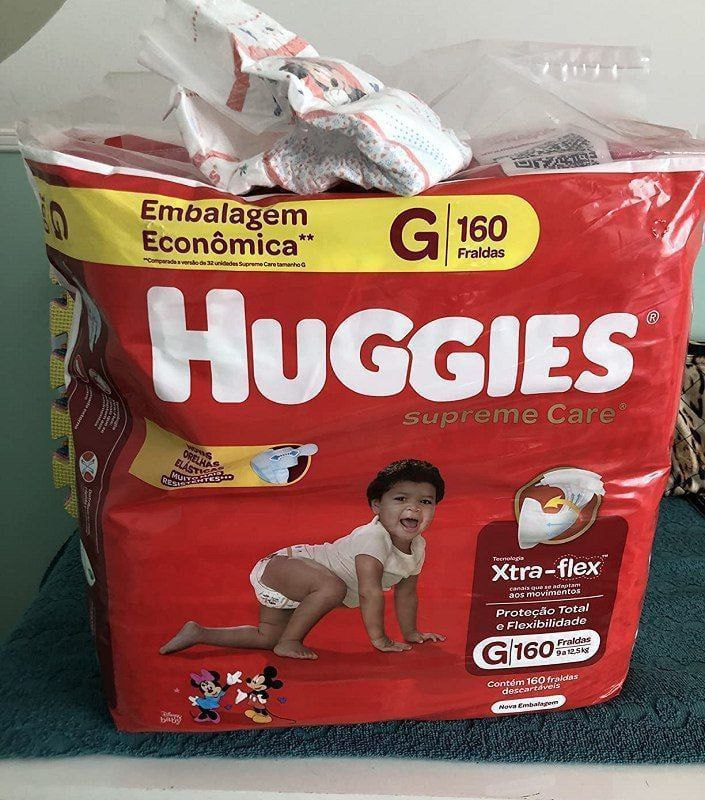 HUGGIES Fralda Supreme Care G - 160 fraldas, Cor: Vermelho