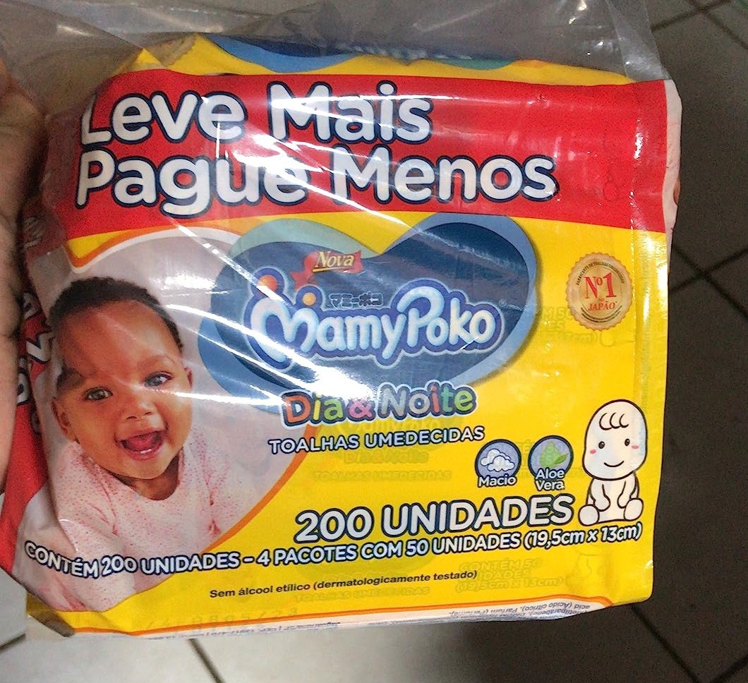 Lenço Umedecido MamyPoko Dia&Noite, 200 unidades