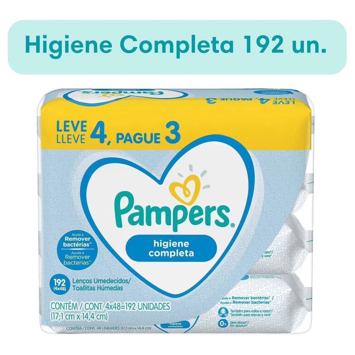 Lenços Umedecidos Pampers Higiene Completa 192 Unidades