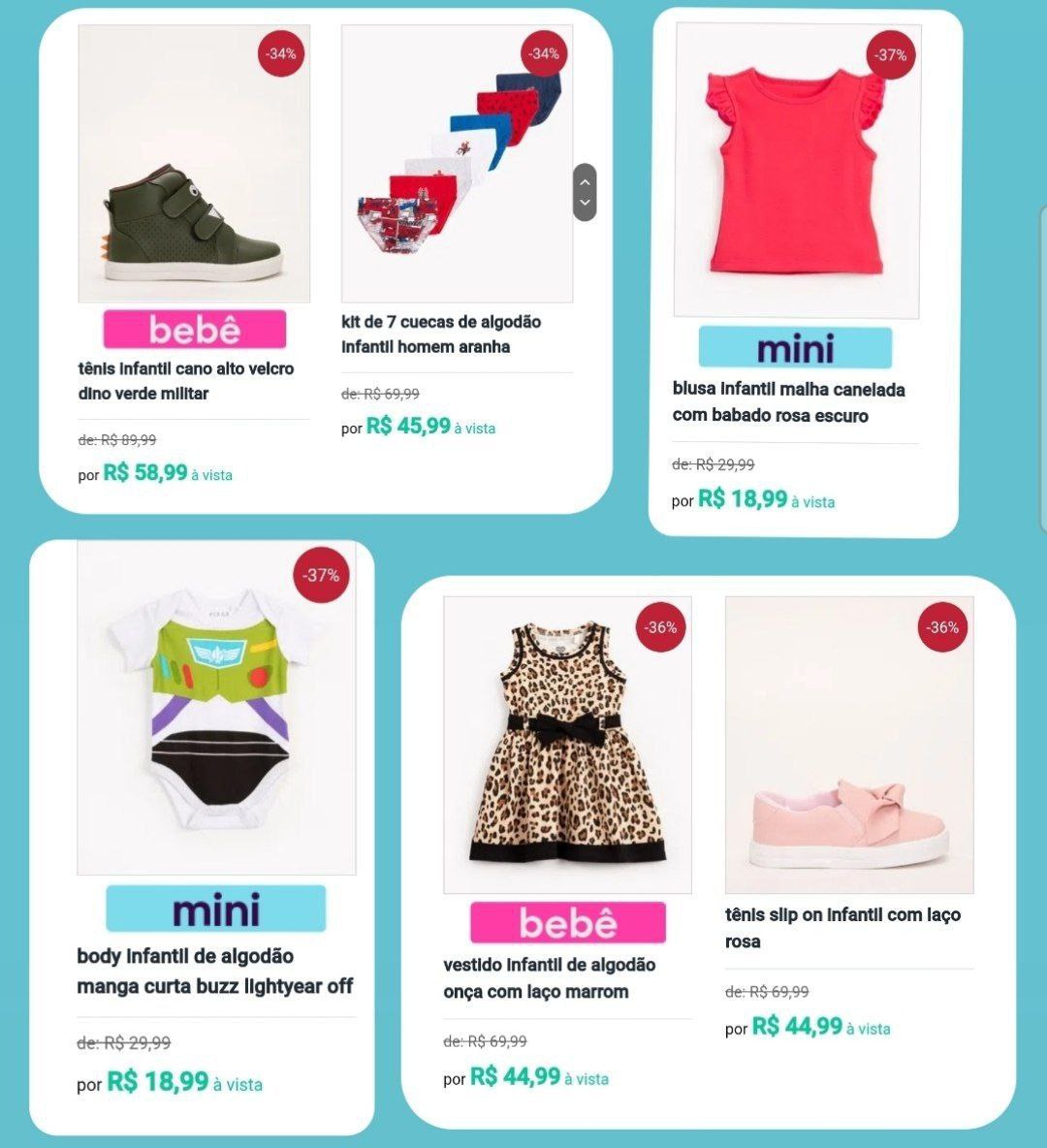 Lista com até 70%OFF! 😍
