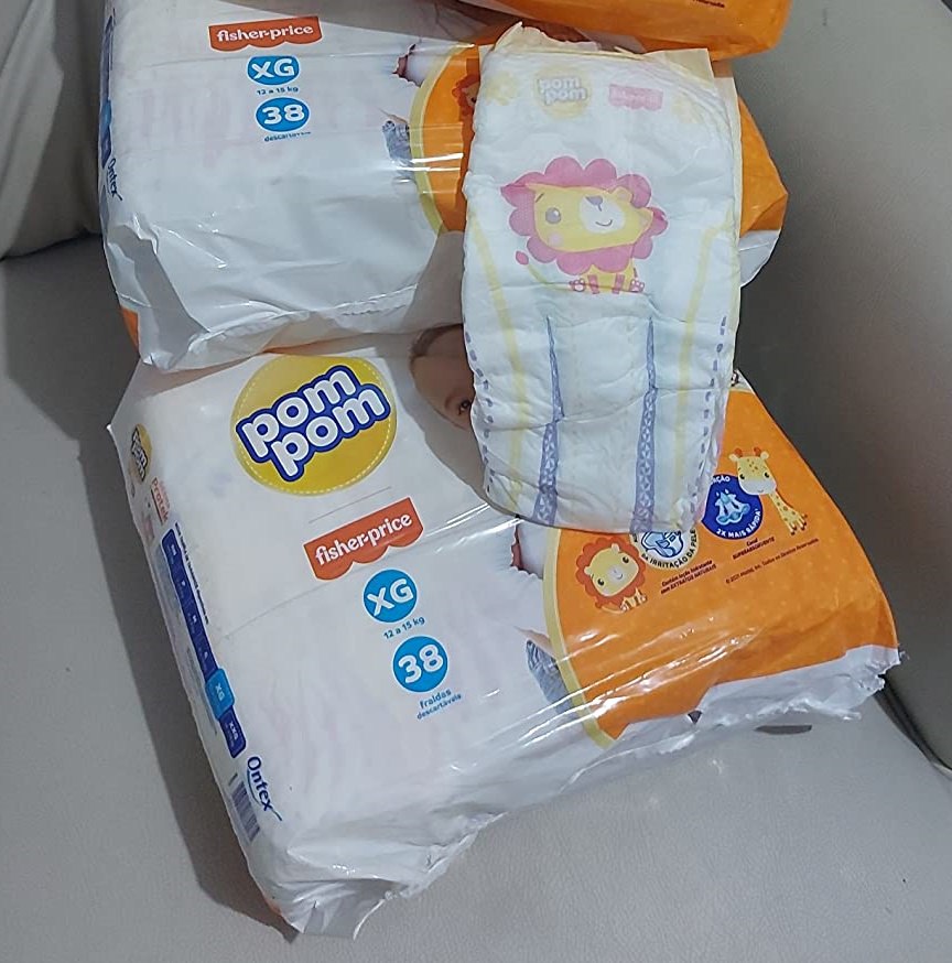 Pom Pom Derma Protek - Fralda, Mega XG, 38 Unidades