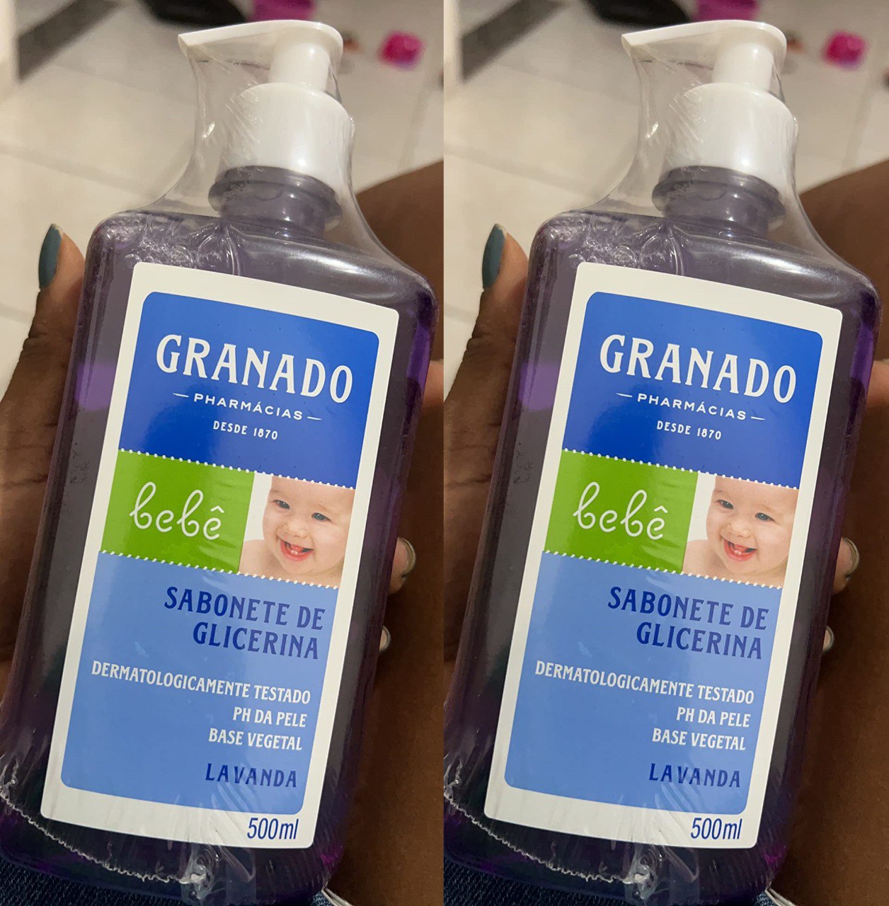 Sabonete Líquido Glicerinado Bebê Lavanda Granado Grandão 500ml