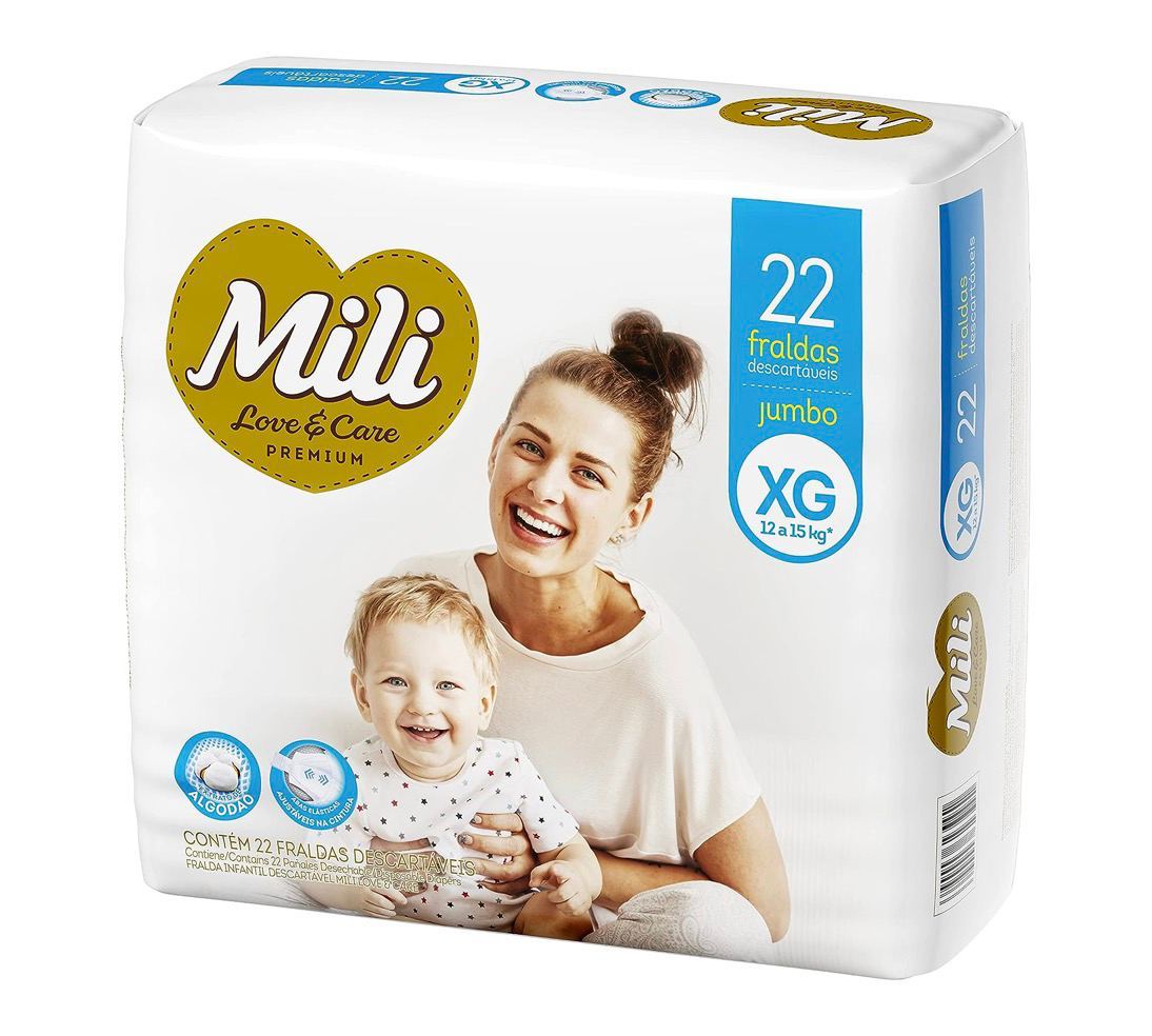 Tem ótimas avaliações (veja no site)Fralda Mili XG 22 unidades