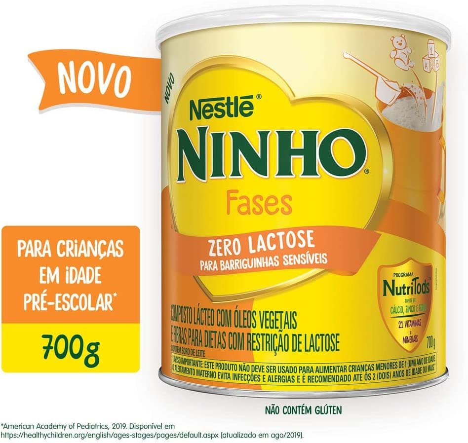 Composto Lácteo Ninho Fases Zero Lactose 700g
