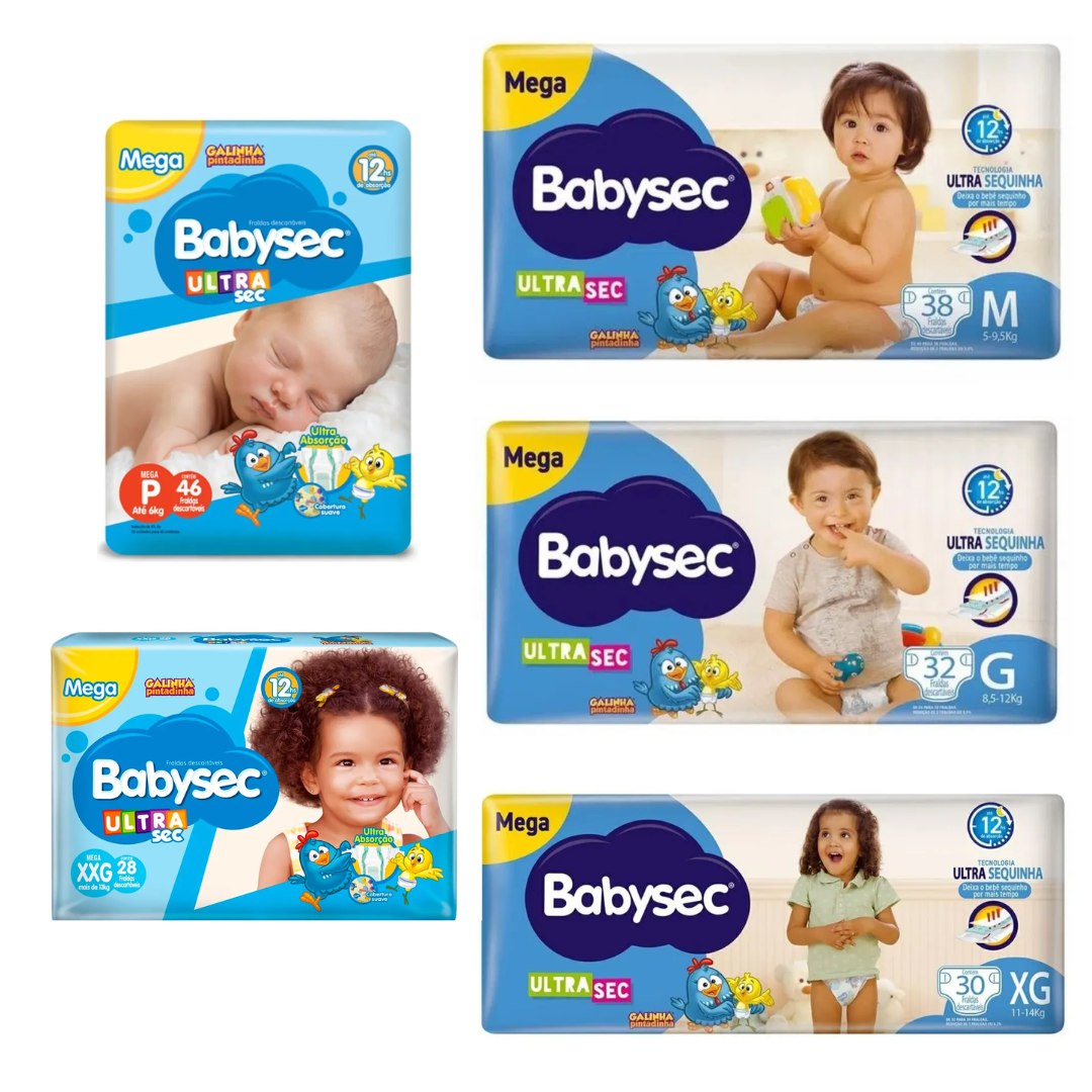 Fralda BabySec Galinha Pintadinha Ultra Sec