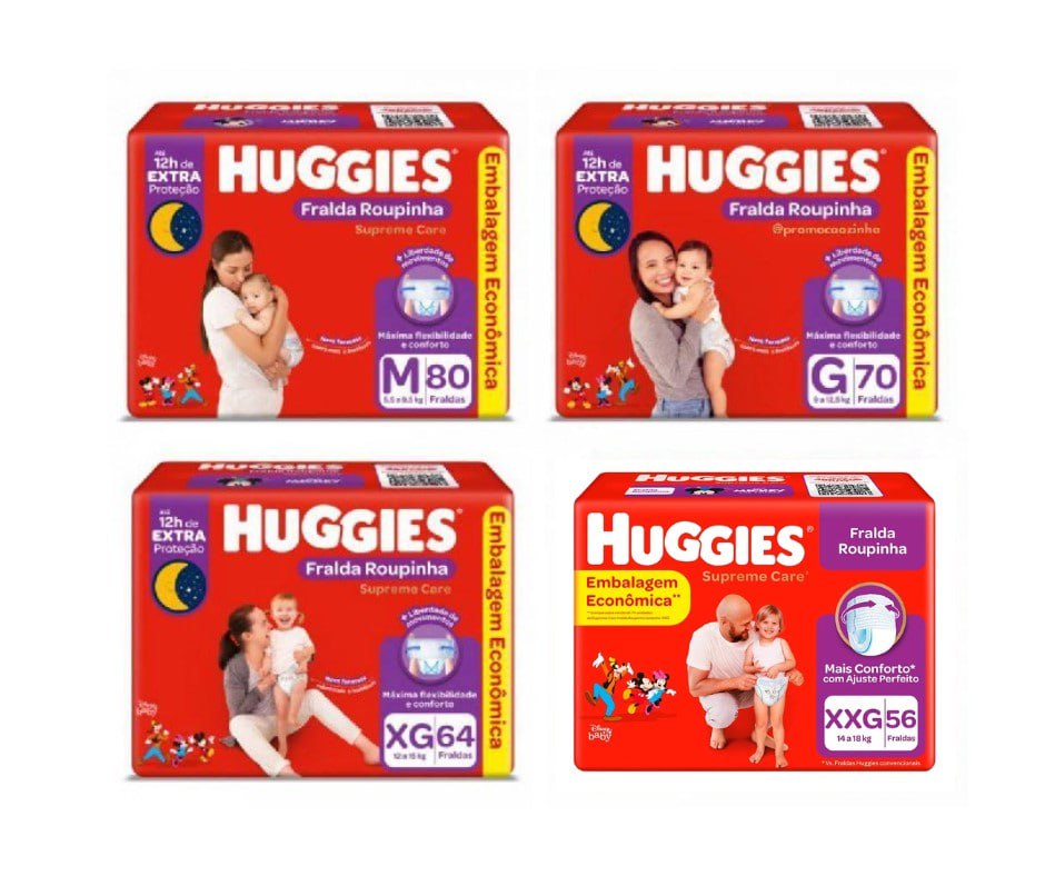 Fralda Huggies Roupinha Supreme Care