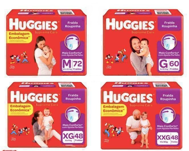 Fralda Huggies Supreme Care Roupinha M G XG e XXG