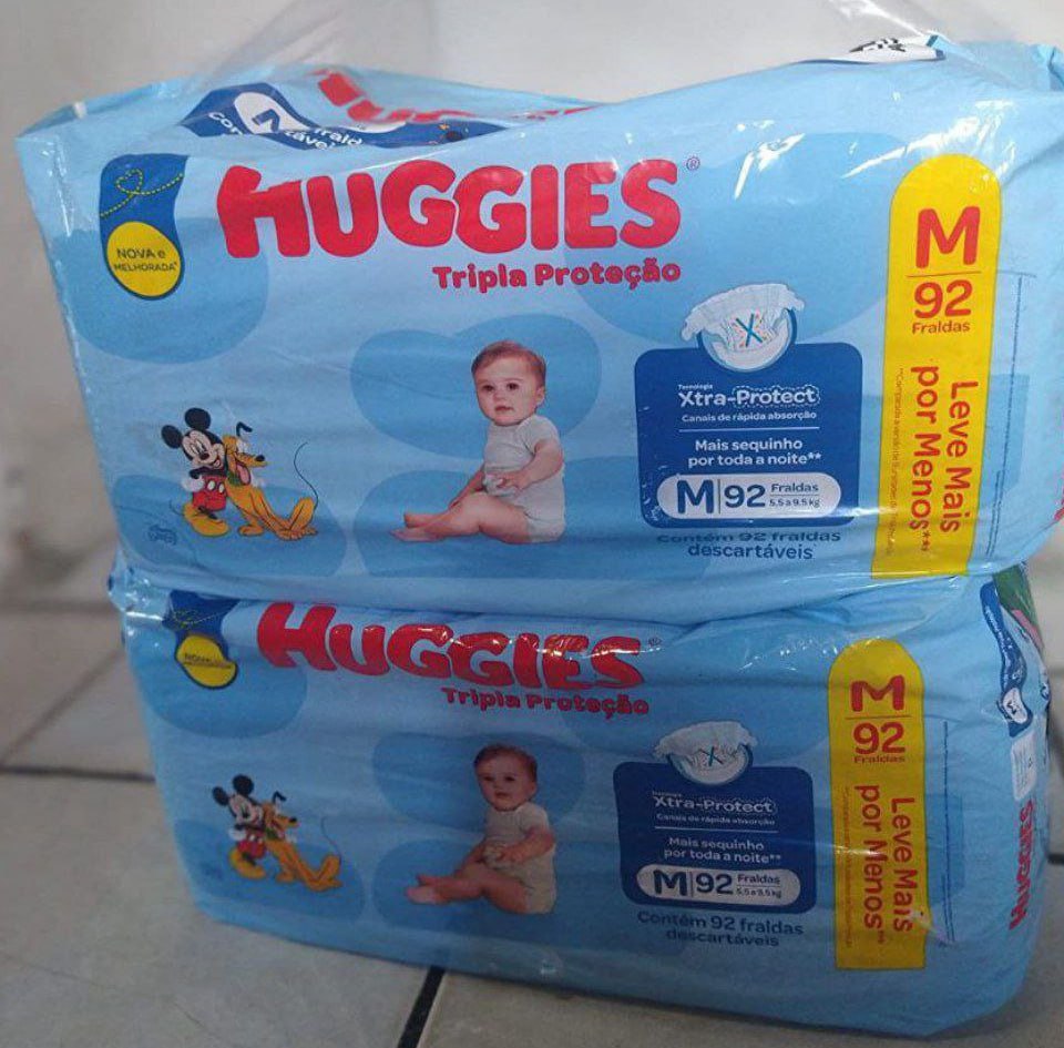 Fralda Huggies Tripla Proteção M - 92 Fraldas
