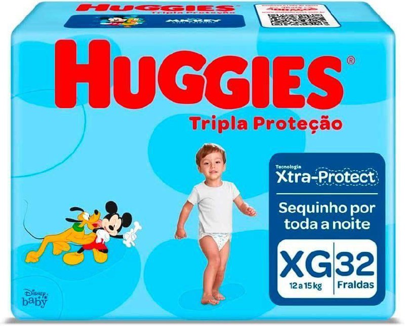 Fralda Huggies Tripla Proteção XG - 32 Fraldas