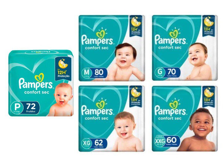 Fralda Pampers Confort Sec