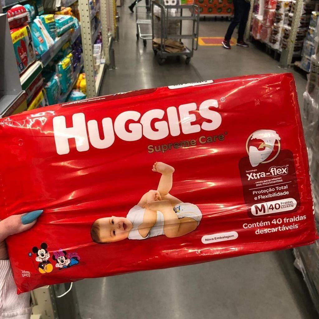 Huggies Supreme Care M - Fraldas, Tamanho M (5,5 a 9,5 kg)2, 40 Unidades