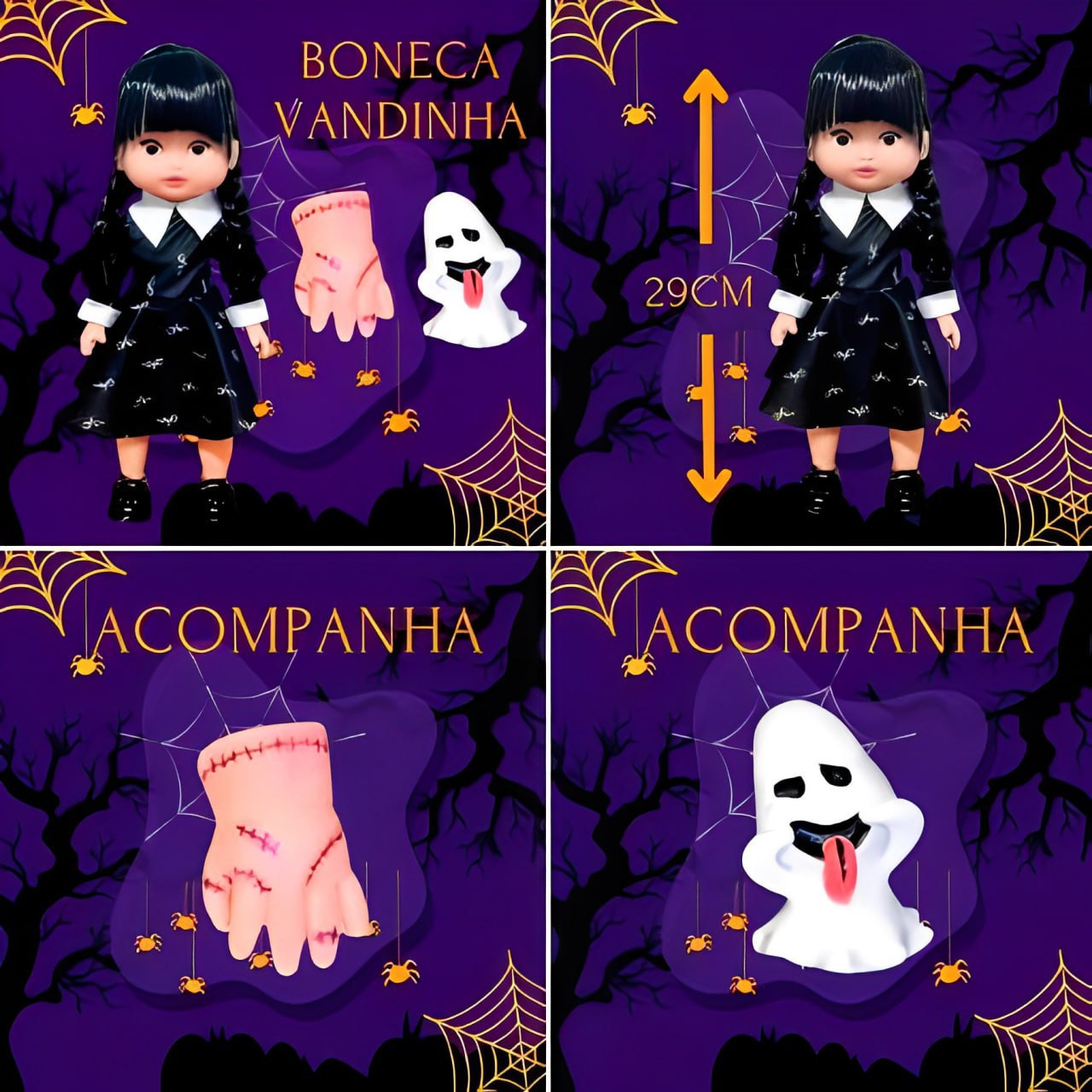 Inspirada na Wandinha Addams 🫳👻🕷  em lojas fisicas está custando em média 95,00😱 