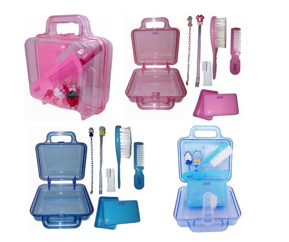 Kit higiene e cuidados do bebê, maletinha presente Sonne
