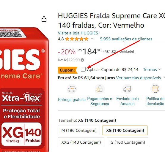 MARQUE o Cupom, como na Imagem - FRETE GRÁTIS TODO BRASIL