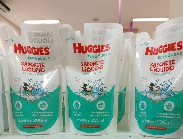 Refil Sabonete Líquido Huggies Extra Suave Da Cabeça aos Pés  200ml
