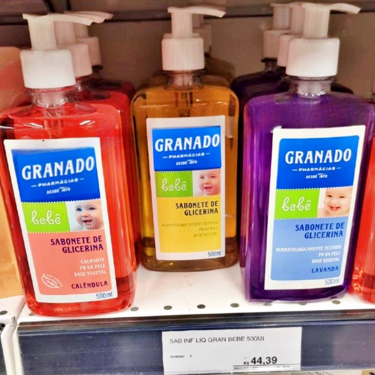 Sabonete Líquido Glicerinado Bebê  Granado Lavanda ou tradicional  Grandão 500ml