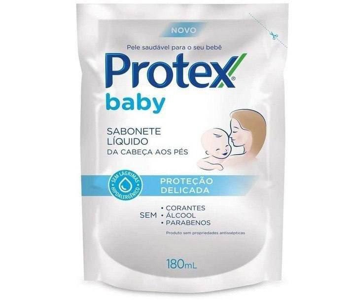 Sabonete Líquido Infantil para bebês Protex Baby Delicate Care 180ml Refil