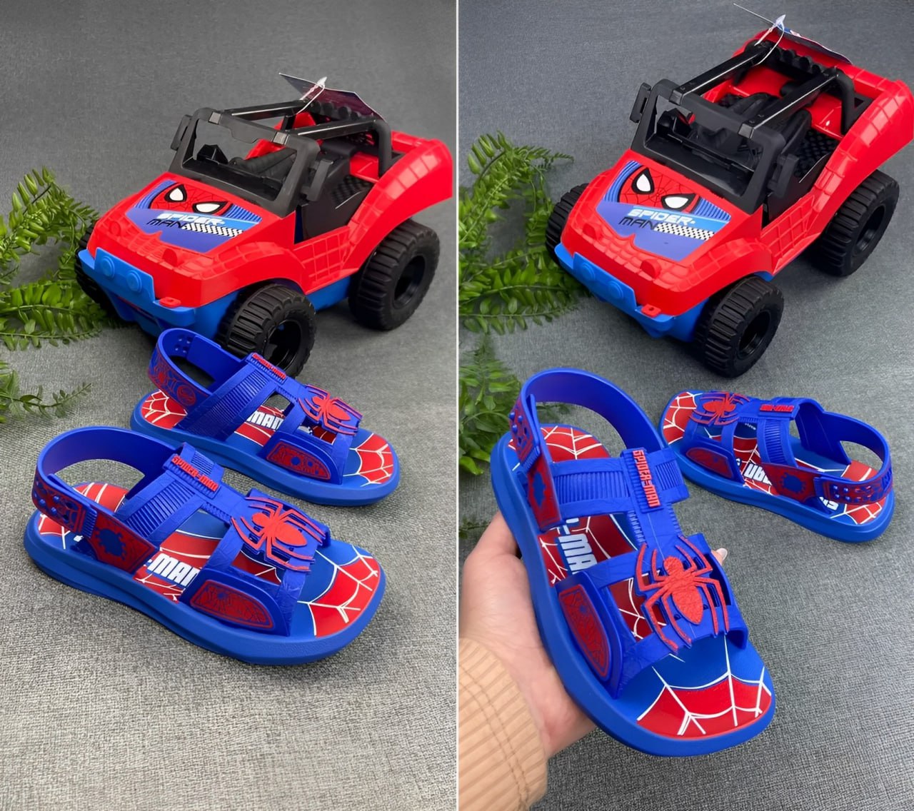 Sandália Grendene Kids Homem Aranha + Buggy
