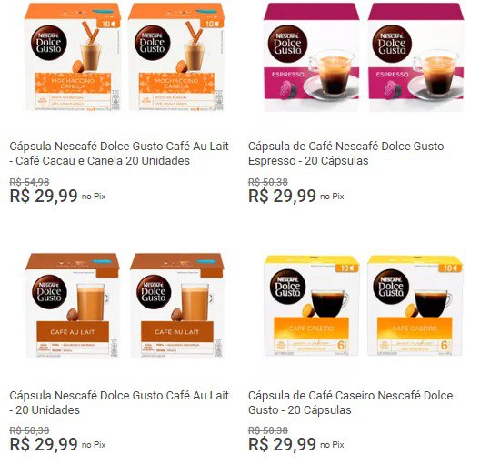Seleção de Cápsula Nescafé Dolce Gusto (2 caixas)