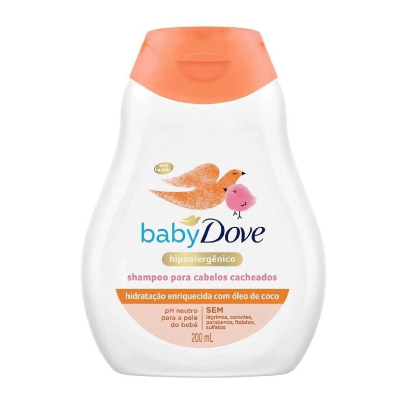 Shampoo Baby Dove Hidratação Enriquecida Cabelos Cacheados 200ml