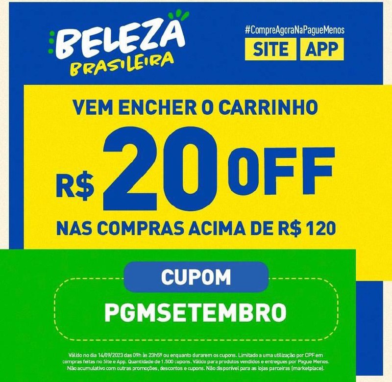 Só hoje na Pague Menos e por tempo limitado!