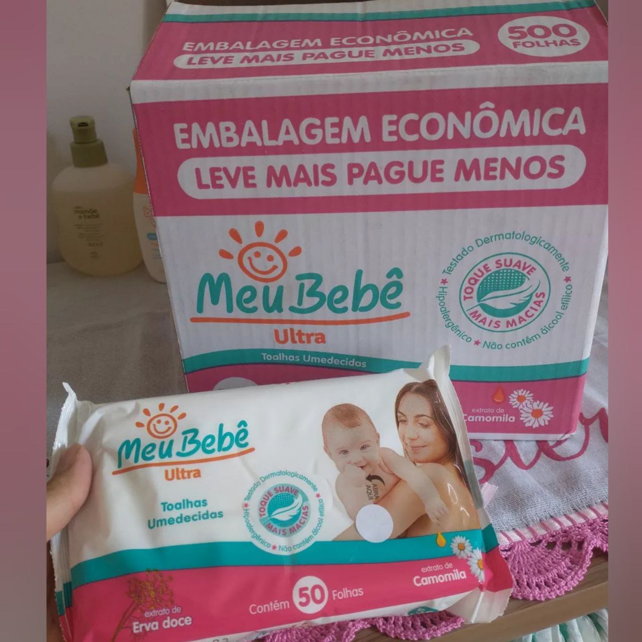 Toalha umedecida meu bebê ultra 500 toalhas