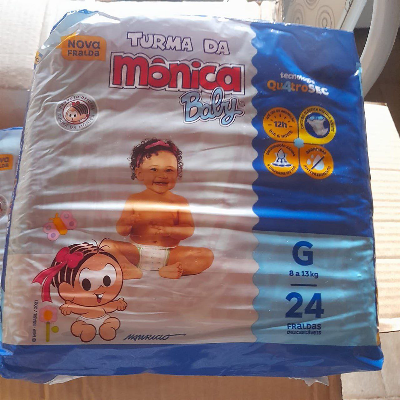 Turma da Mônica Baby - Fralda Jumbo G, 24 Unidades