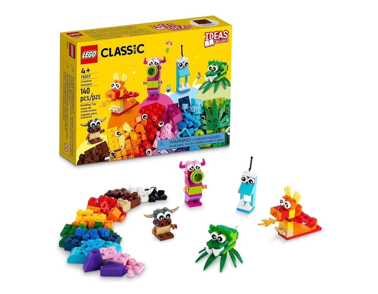 11017 LEGO® Classic Monstros Criativos; Kit de Construção com 5 Brinquedos para Crianças (140 peças)