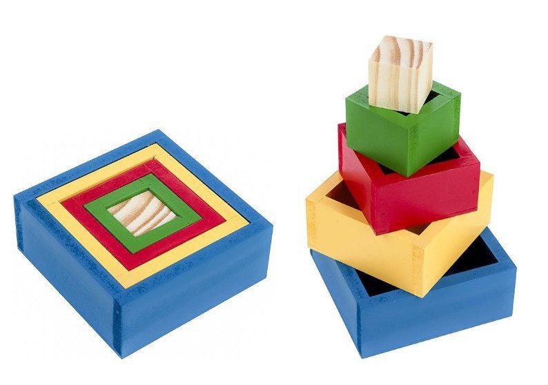 Carlu Brinquedos - Caixas Coloridas Jogo de Construção