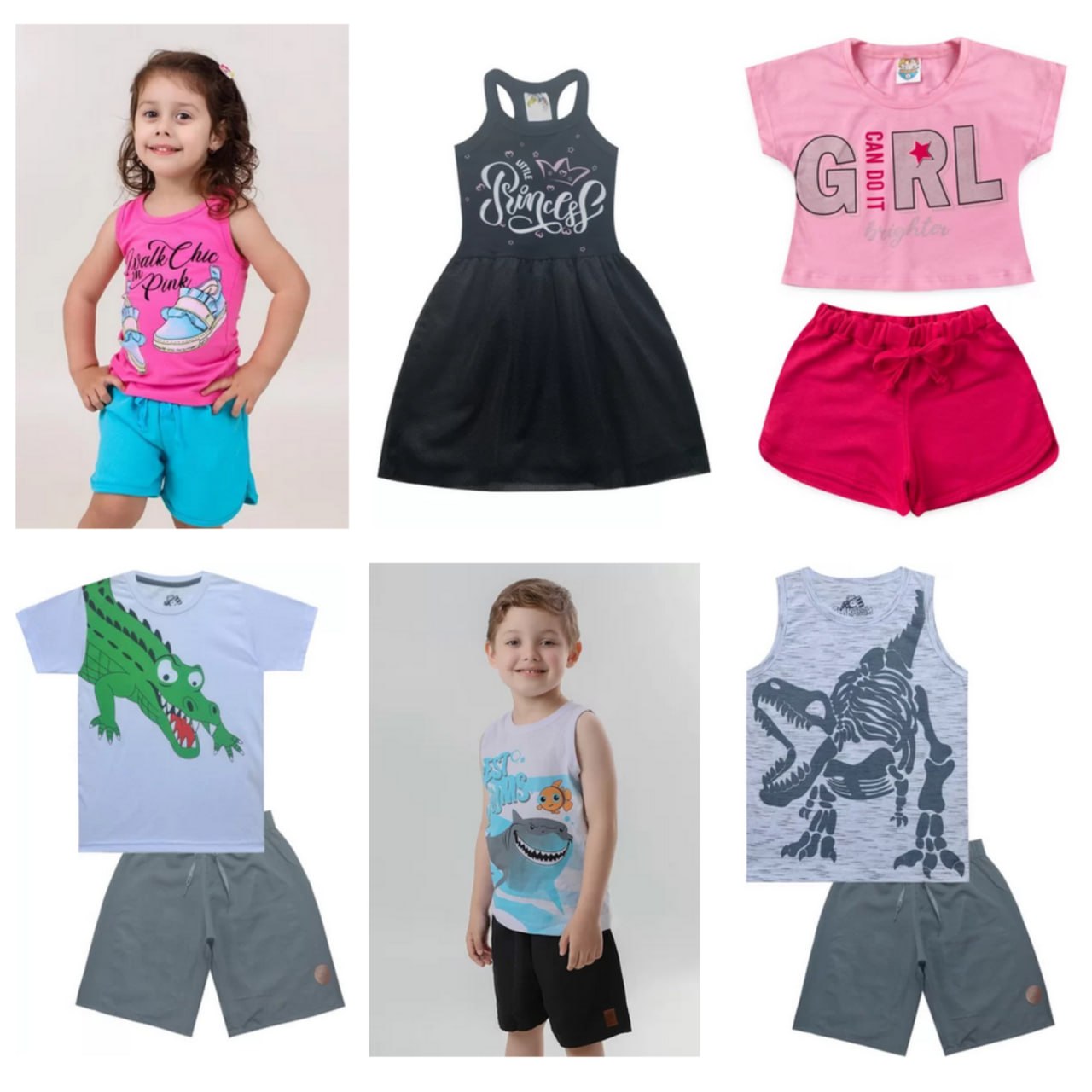 Combo Conjuntos de Verão infantil
