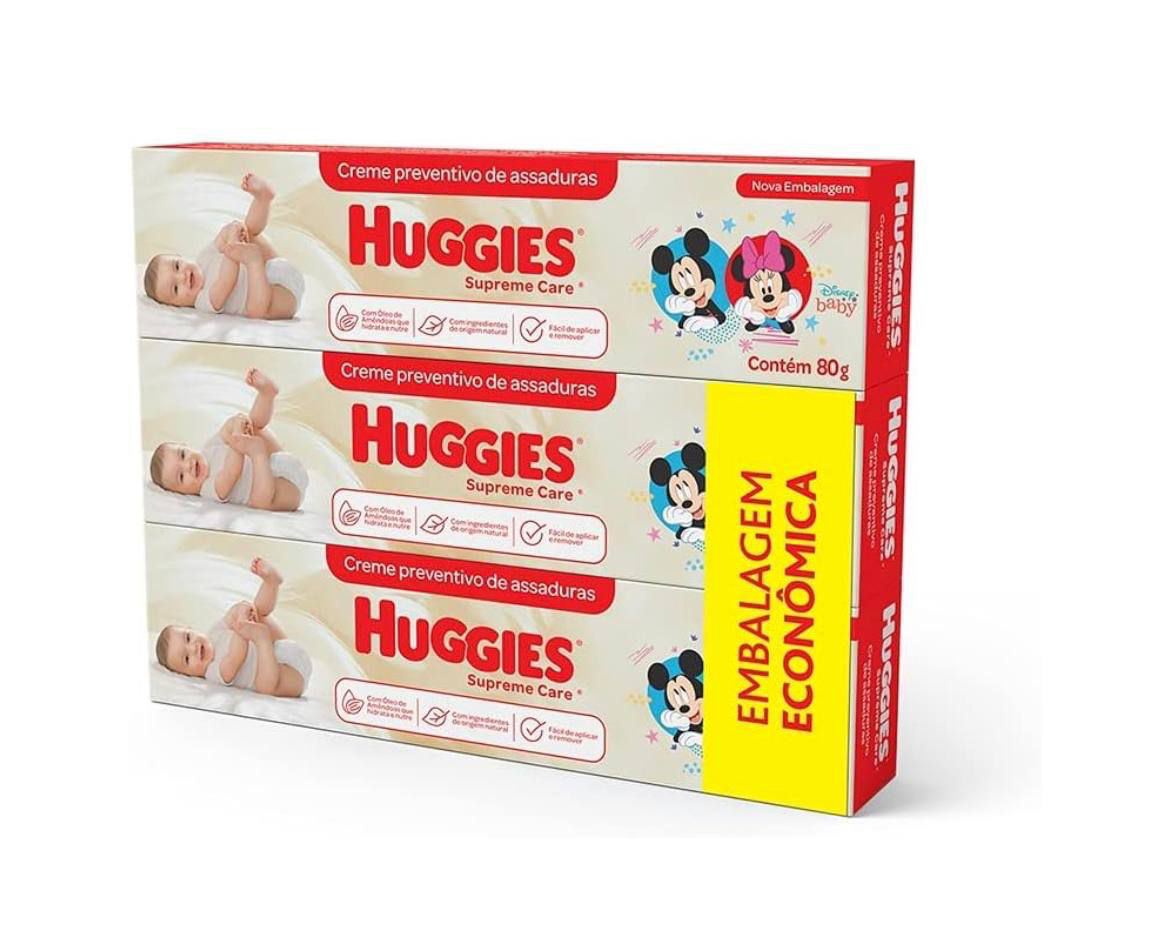 Cremes de Assaduras Huggies Supreme Care - Kit com 3 unidades de 80g