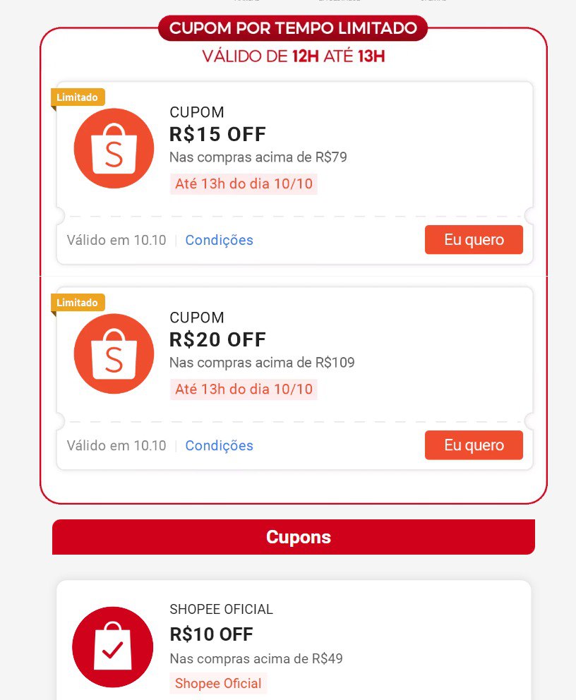 CUPOM SHOPEE 10.10🟠
