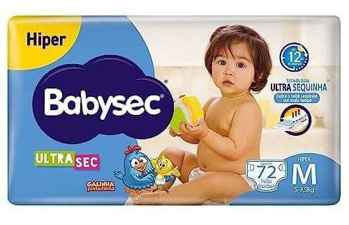 Fralda Babysec Galinha Pintadinha Ultrasec M 72 Unids
