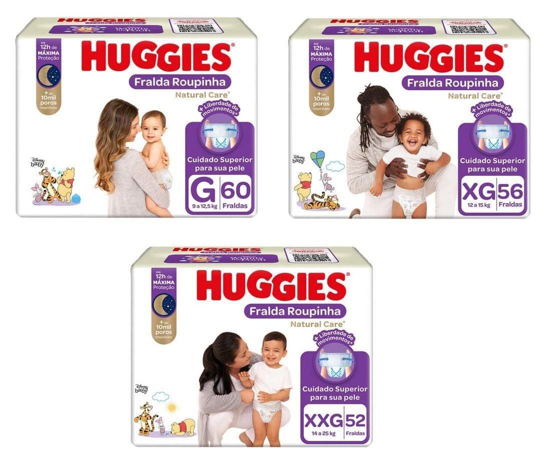 Fralda Huggies Natural Care Roupinha
