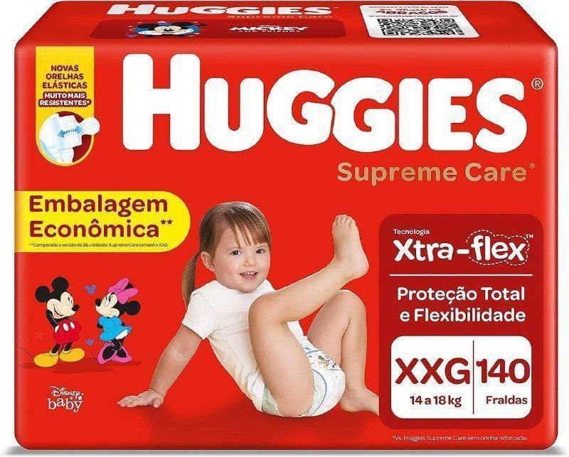 Fralda Huggies Supreme Care XXG 140 unidades
