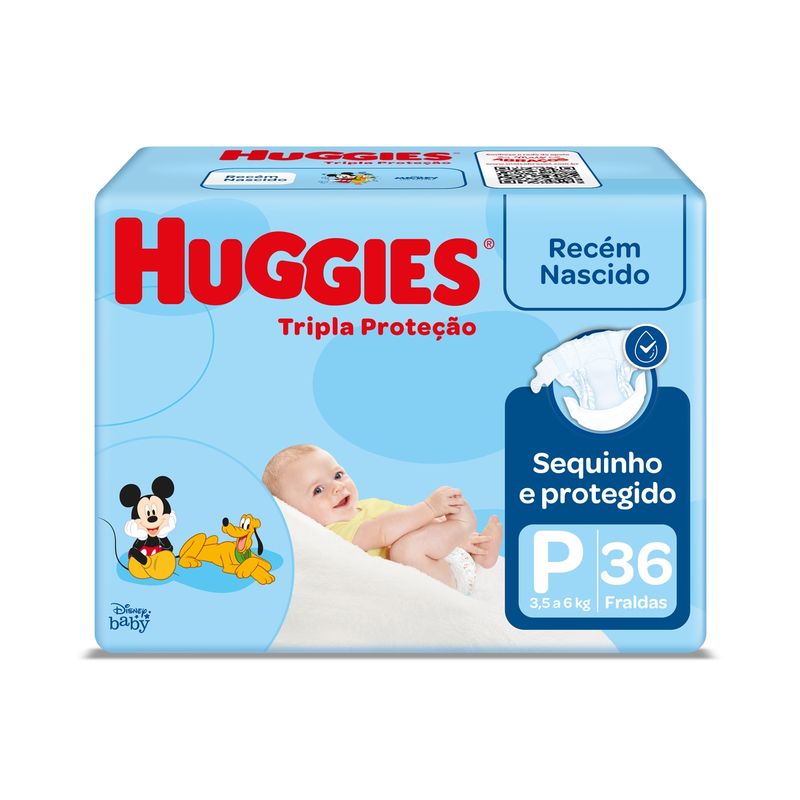 Fralda Huggies Tripla Proteção Jumbo Pack P Com 36 Unidades