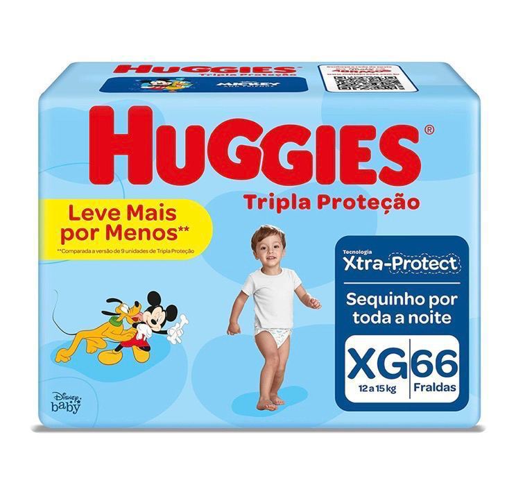 Fralda Huggies Tripla Proteção XG 66 unidades