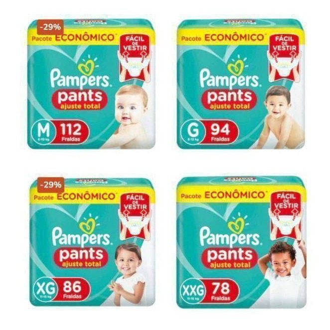 Fralda Pampers Pants Ajuste Total