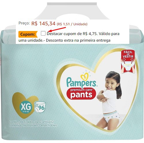 Fralda Pampers Pants Premium Care Xg 96 Unidades Em Promoção No Mamãe