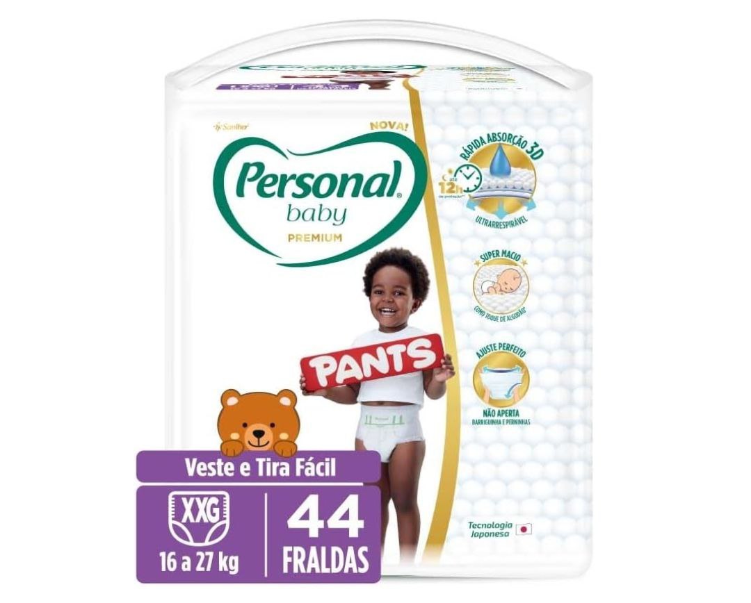 Fralda Personal Baby Premium Pants XXG - 44 Unidades